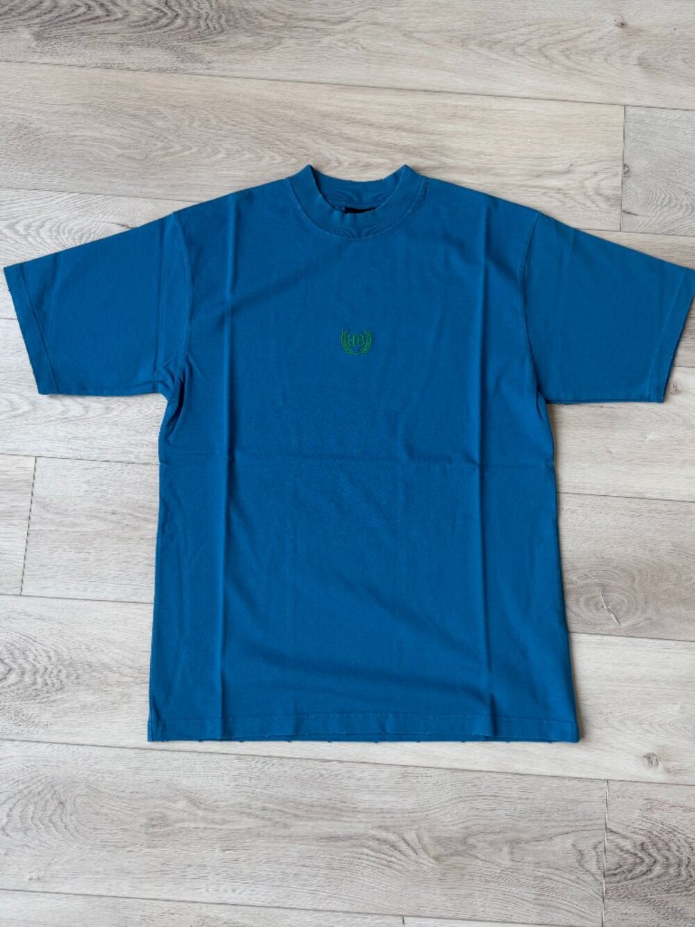 Balanciagia T Shirt Tee Small Blue Cotton Laurel Classic T-shirt Size 2